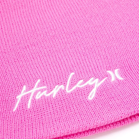 Hurley NWT Pink Script Staple Beanie - Picture 4 of 4